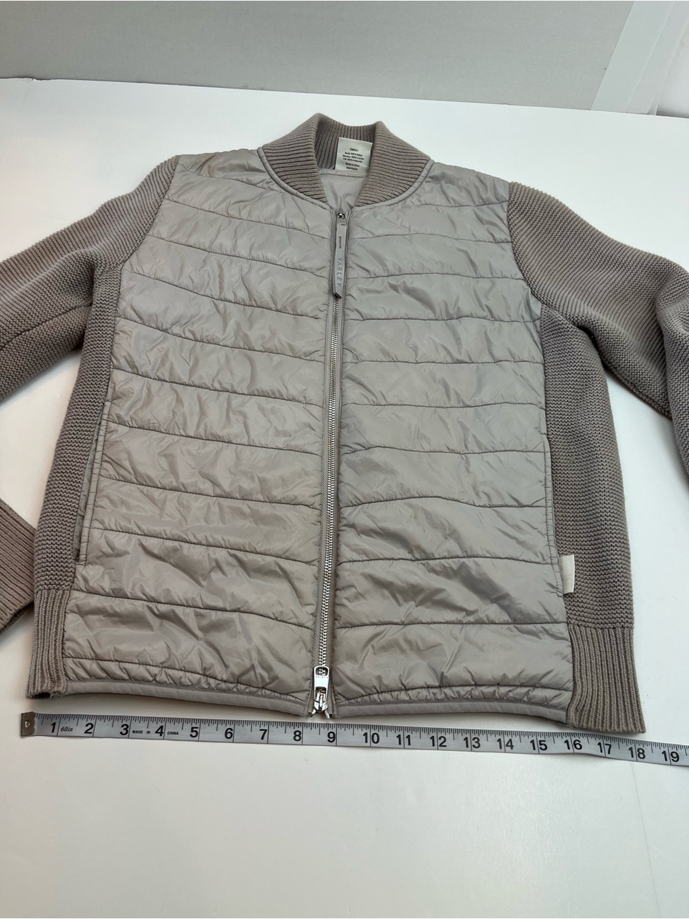 Varley Larkin Jacket Knit Nylon Womens Size Small Tan Full Zip Outdoor *FLAWED - Picture 10 of 15